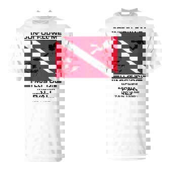 Micronesia Palau Scuba Diver Down Flag Scuba Diving Tank Top T-Shirt | Mazezy