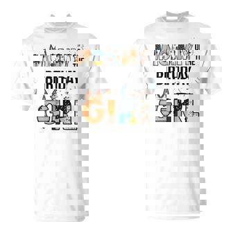 Mommy Of The Birthday Girl Party Blue Dog Lover Matching T-Shirt - Thegiftio