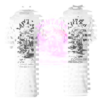 Montana Treasure State Retro Vintage Bear Mountain Nature T-Shirt | Mazezy