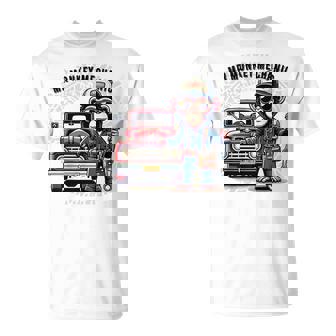 Mr Cute Monkey Mechanic Sunglasses Working On Vintage Truck T-Shirt | Mazezy