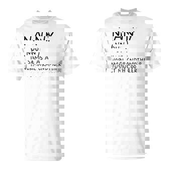 Nanny Grandma Definition Grandmother T-Shirt | Mazezy