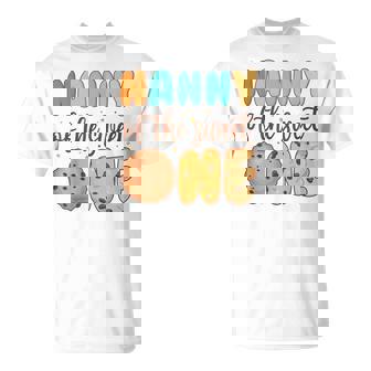 Nanny Of The Sweet One Cookies And Milk 1st Birthday Family T-Shirt | Mazezy