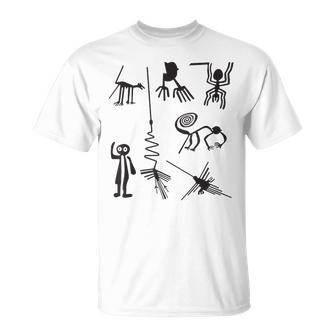 Nazca Lines 古代ufoエイリアン地球外生命アートtシャツ Tシャツ - Kawaiitshirt