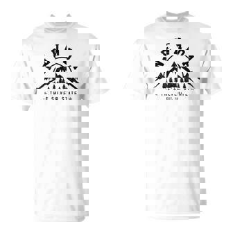 Nevada Est 1864 Vintage Mountains Nature Outdoor T-Shirt | Mazezy