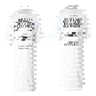 North Lebanon PA JN1 Vintage Athletic Blue T-Shirt | Mazezy