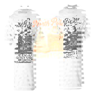 North Pole Readers Club Christmas Cozy Fireplace Book Lover T-Shirt | Seseable CA