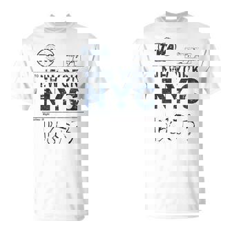 Nyc New York ヴィンテージ 航空会社タグ エアライナー フライングトラベル 長袖tシャツ Tシャツ - Kawaiitshirt