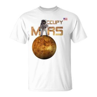 Occupy Mars Planète Espacecience Astronomie Enseignant T-Shirt - Cadeauxyz