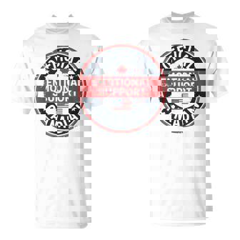 Official Emotional Support Canadian US Flag Maple Leaf T-Shirt | Mazezy