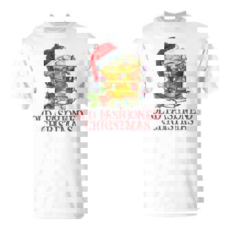 Old Fashioned Whiskey Christmas Bourbon Cocktail Drink T-Shirt | Mazezy