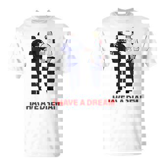 On Back I Have A Dream Trump Police 格言 男性 Tシャツ - Kawaiitshirt