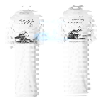 Onboard With The Lord Christian Faith Surfer On Surfboard T-Shirt | Mazezy