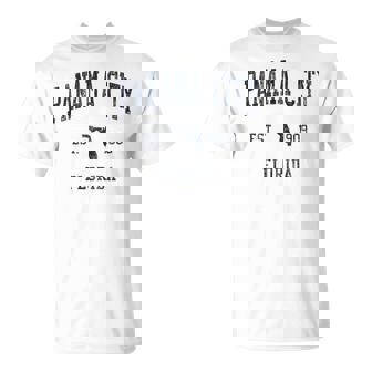 Panama City FL JN1 Vintage Athletic Blue Tank Top T-Shirt | Mazezy