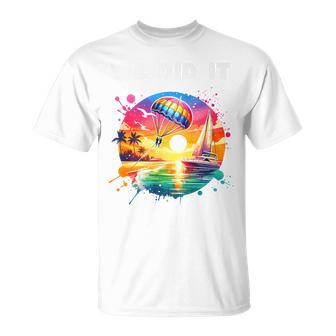 Parasailing Parachute Wind Surfing Couple Honeymoon Premium T-Shirt | Mazezy