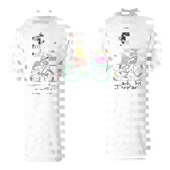 Paris France Retro Souvenir Bicycle Girl Vintage Tank Top T-Shirt | Mazezy