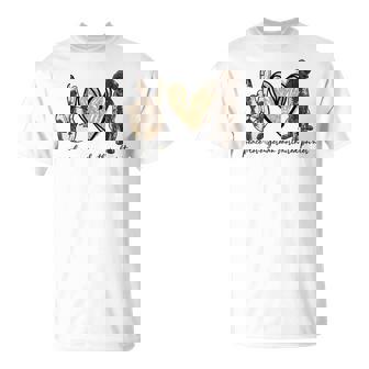 Peace Love Gsp German Shorthaired Pointer Dog Lover T-Shirt - Monsterry