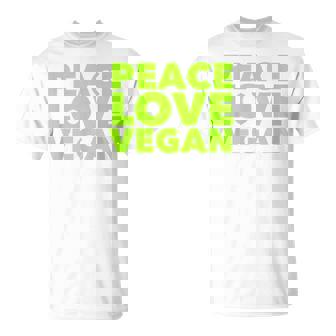 Peace Loveegan クール ベジタリアンとビーガン Tシャツ - Kawaiitshirt