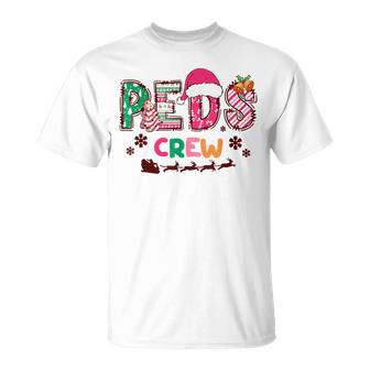 Peds Crew Christmas Pediatric Nurse Team T-Shirt - Thegiftio UK