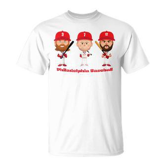 Philadelphia Baseball Players Body Trio Mlbpa T-Shirt - Thegiftio UK