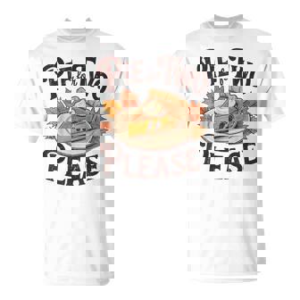 Pie For Two Please Thanksgiving Pregnancy Announcement Mom T-Shirt - Thegiftio