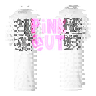 Pink Out American Football Tackle Breast Cancer Awareness T-Shirt | Mazezy
