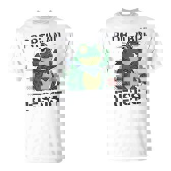 Portland Resist Frog Activist Fist Up City Protest Meme T-Shirt | Mazezy