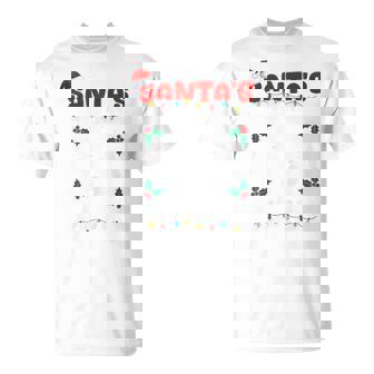 Pregnancy Baby Coming Soon Christmas Santa's Little Helper T-Shirt | Mazezy