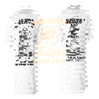 Racoon Lover Auntie Feral Stay Trashy Somebody's Feral Aunt T-Shirt - Monsterry