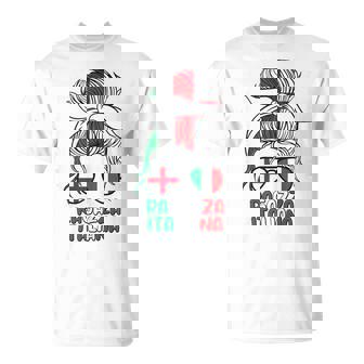 Ragazza Italiana Half English Half Italian Girl Bandera De Italia Camiseta unisex - Regaloses