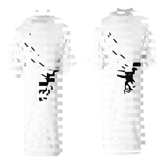 Raptor Velociraptor On A Leash Dino Cool Graphic Tank Top T-Shirt | Mazezy