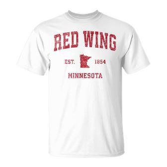Red Wing ミネソタ Mn ビンテージ スポーツデザイン レッドプリント Tシャツ - Kawaiitshirt