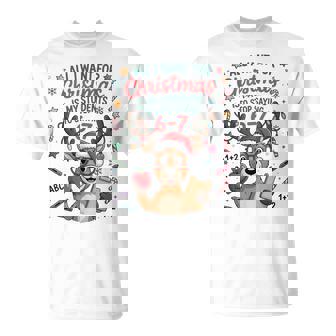 Reindeer Teacher Christmas Students Saying 6-7 67 Six Seven T-Shirt | Mazezy