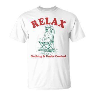 Relax Nothing Is Under Control Chill Golden Retriever T-Shirt - Thegiftio UK