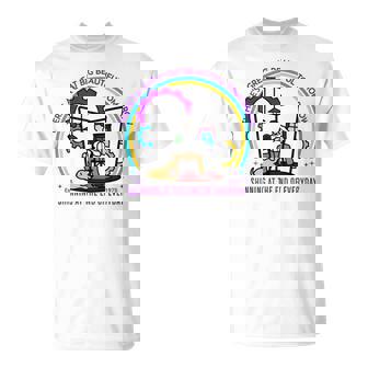 There's A Great Big Beautiful Tomorrow Theme Park Carousel T-Shirt - Monsterry