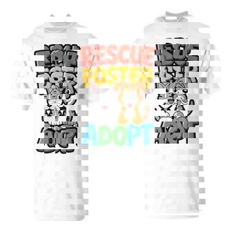 Rescue Foster Adopt Minimalist Pet T-Shirt | Mazezy