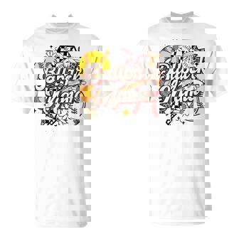 Retro Ballpark Mama Leopard Baseball Mom Softball Mom T-Shirt | Mazezy