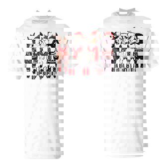 Retro Christmas Goat Santa Hat Country Mom Xmas Farm Animal T-Shirt - Monsterry