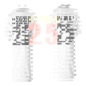 Retro Christmas Holiday December 25 T-Shirt - Monsterry