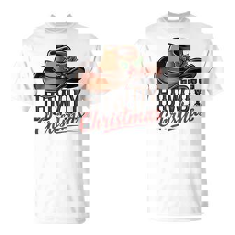 Retro Howdy Christmas Rustic Western Cowboy Cowgirl Holiday Tank Top T-Shirt | Mazezy