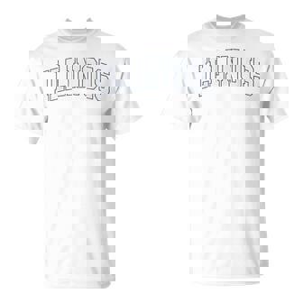 Retro Illinois Tee Vintage Illinois Orange Blue Throwback IL T-Shirt | Mazezy