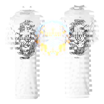 Retro Menorah Be A Light Happy Hanukkah Chanukah Christmas T-Shirt - Thegiftio