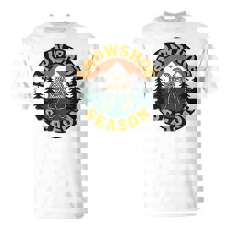 Retro National Parks Showshoe Season Winter Hiking T-Shirt | Mazezy