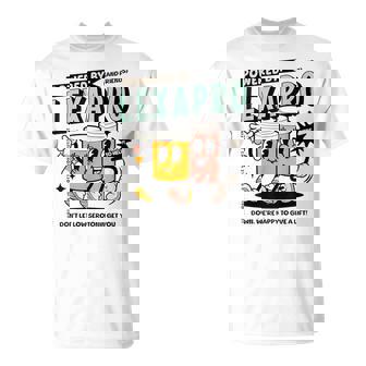 Retro Powered By Lexapro Mental Health Dark Humor Outfit T-Shirt - Monsterry