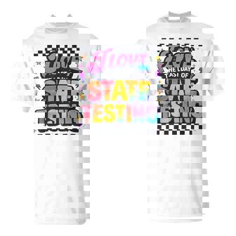 Retro Test Day I Love The Last Day Of State Testing Teacher T-Shirt | Seseable CA