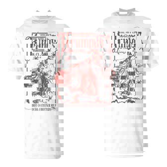 Retro Vintage Santa The Naughty List Krampus Book Club Xmas T-Shirt | Seseable UK