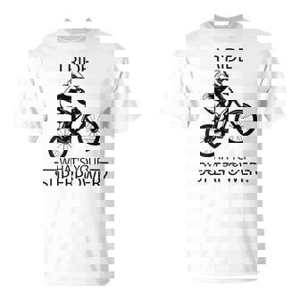 I Ride Downhill What's Your Superpower T-Shirt | Mazezy