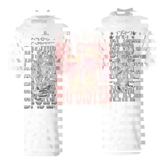 Rodeo Big Sister Pink Boots Coquette Cow-Girl Birthday Party T-Shirt | Mazezy