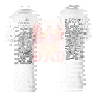 Rodeo Dad Pink Boots Coquette Cow-Girl Birthday Party T-Shirt | Mazezy