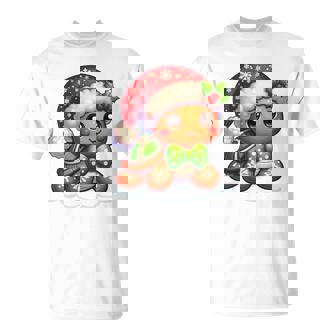 Santa Gingerbread Turtle Christmas Baking Cookies Baker T-Shirt - Monsterry