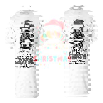 Santa Hat Messy Bun Christmas Girl In My Christmas Era T-Shirt | Seseable CA